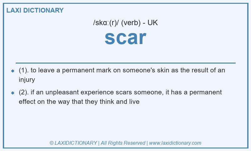 Definition scar in British English