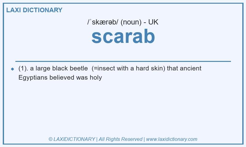 Definition scarab in British English