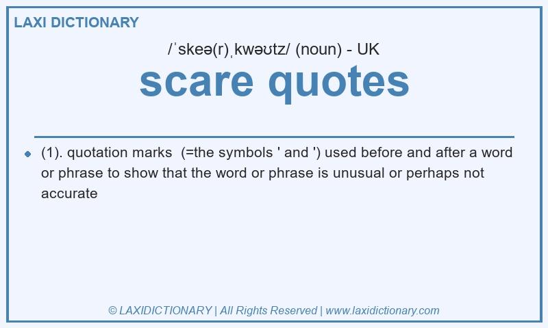 Definition scare quotes in British English