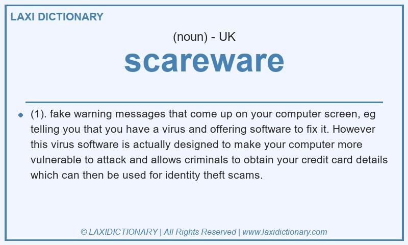 Definition scareware in British English