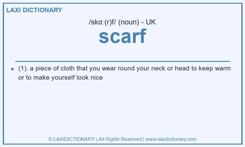 Definition scarf in British English
