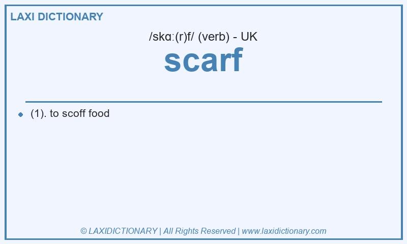 Definition scarf in British English