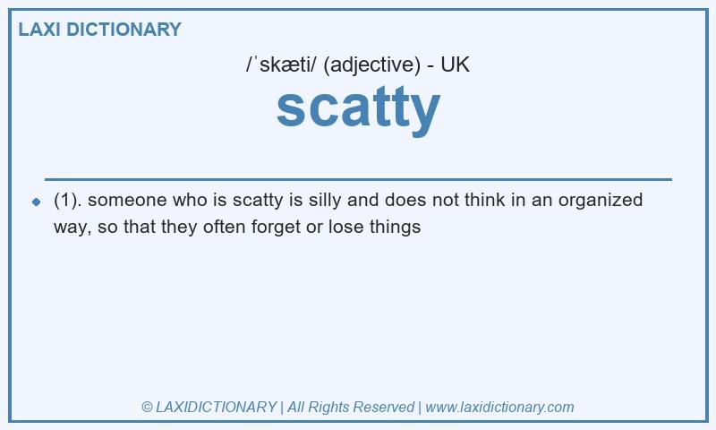 Definition scatty in British English
