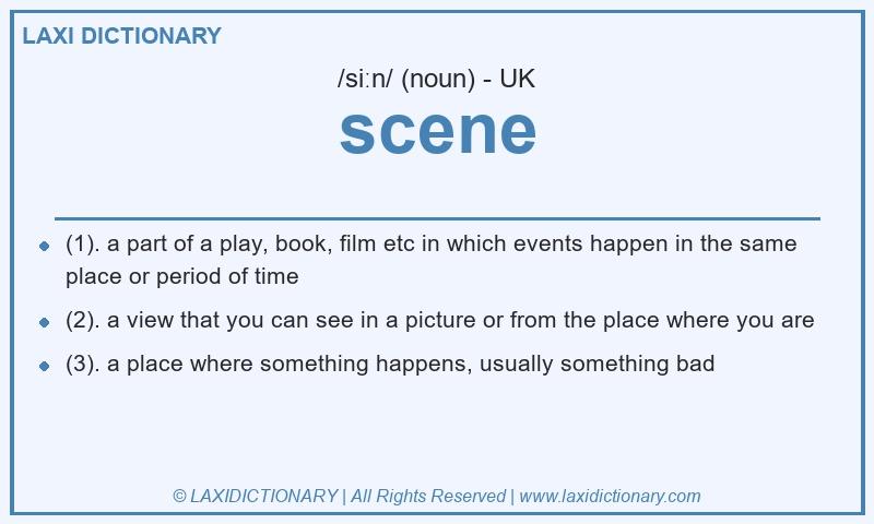 Definition scene in British English