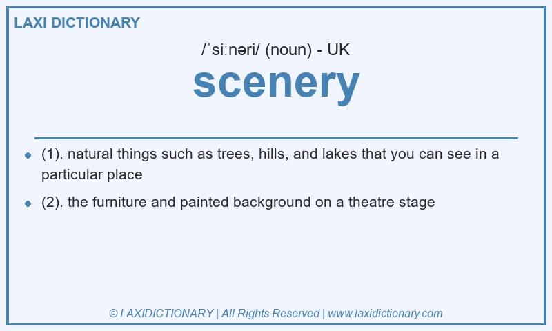 Definition scenery in British English
