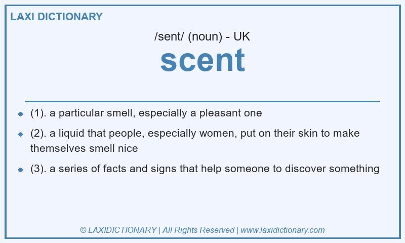 Definition scent in British English