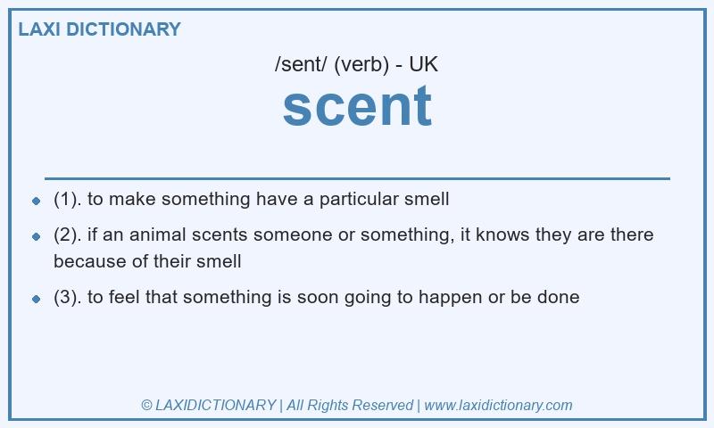 Definition scent in British English