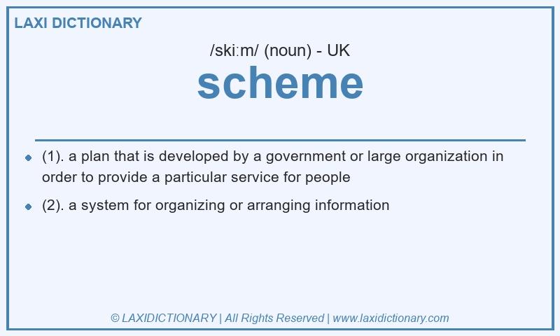 Definition scheme in British English