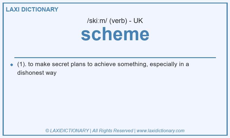 Definition scheme in British English