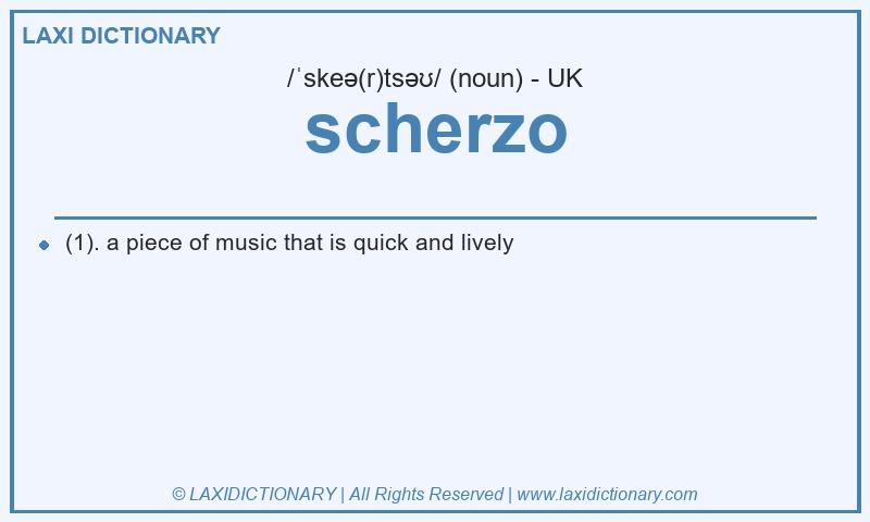 Definition scherzo in British English