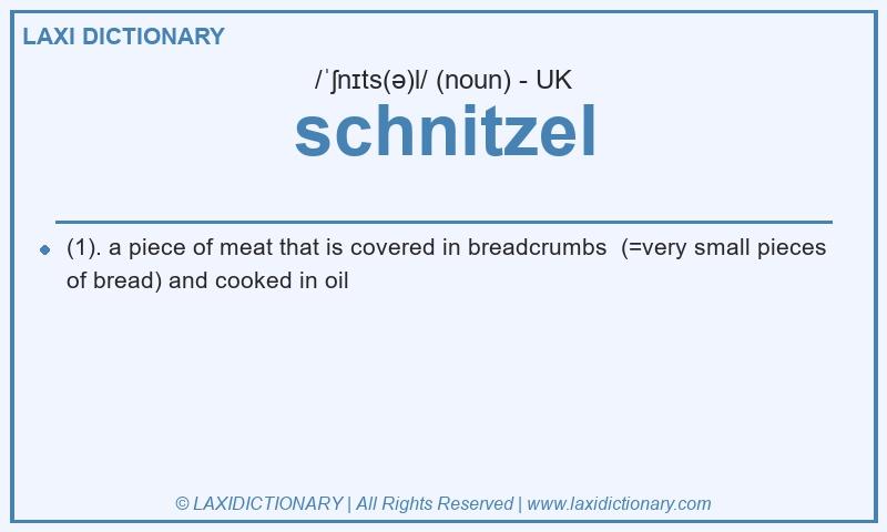 Definition schnitzel in British English