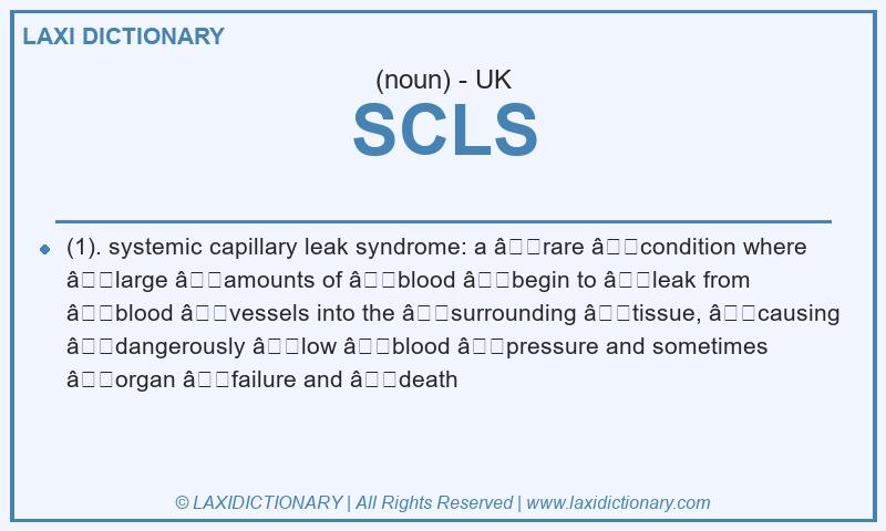 Definition SCLS in British English