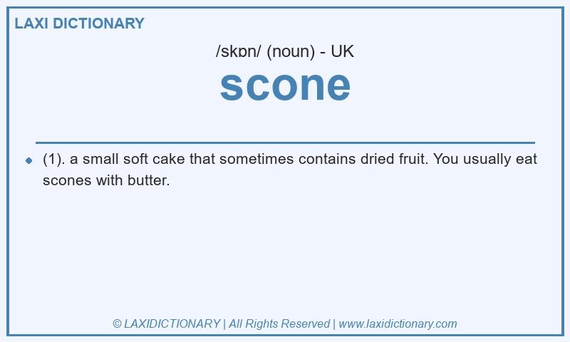 Definition scone in British English