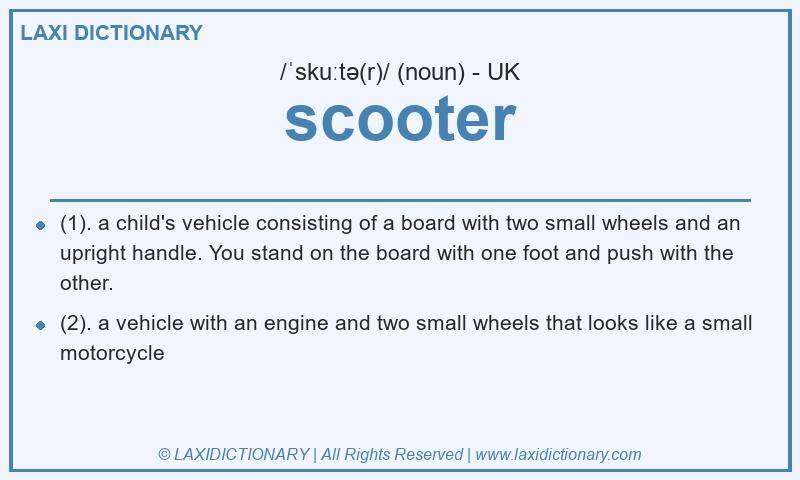Definition scooter in British English