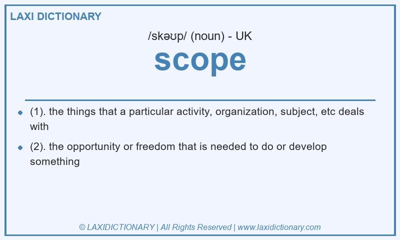 Definition scope in British English