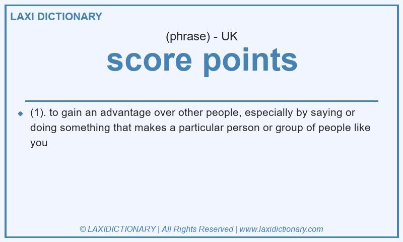 Definition score points in British English