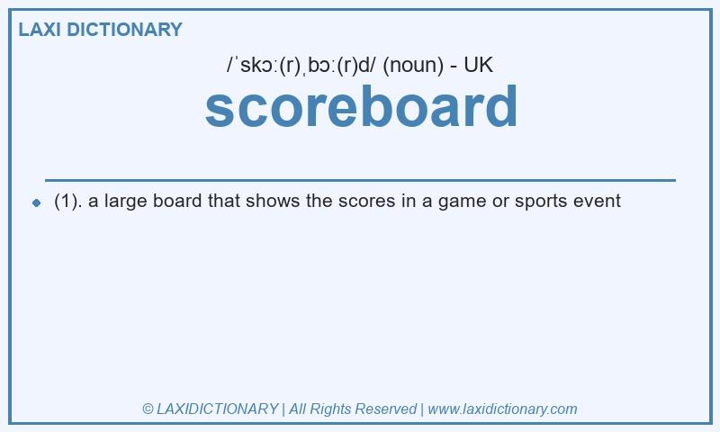 Definition scoreboard in British English