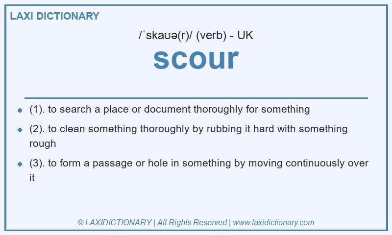 Definition scour in British English
