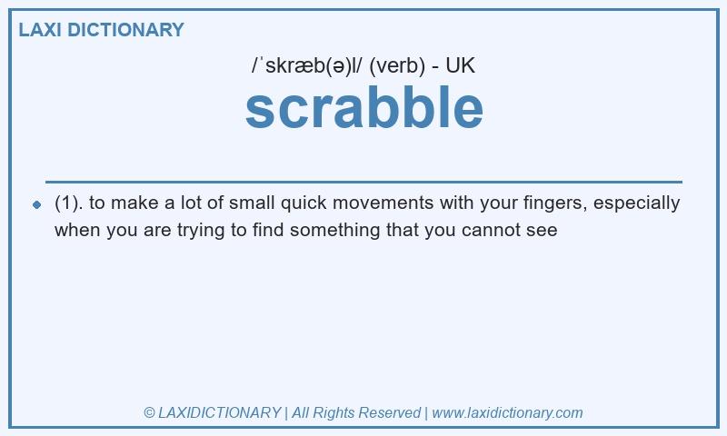 Definition scrabble in British English