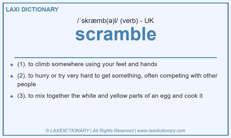 Definition scramble in British English