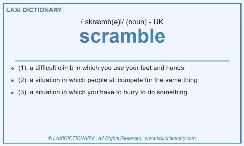 Definition scramble in British English