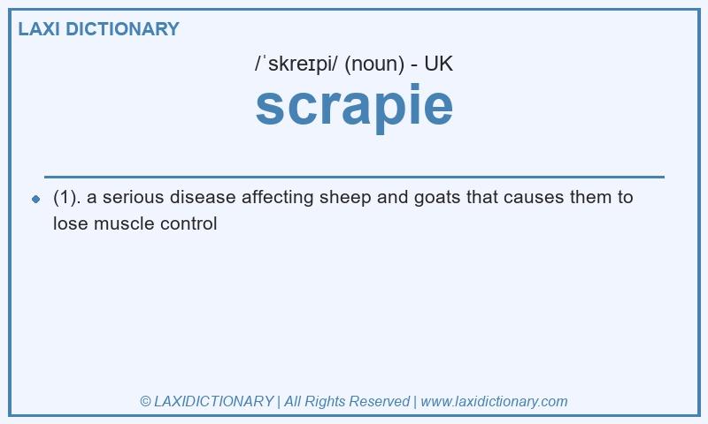 Definition scrapie in British English