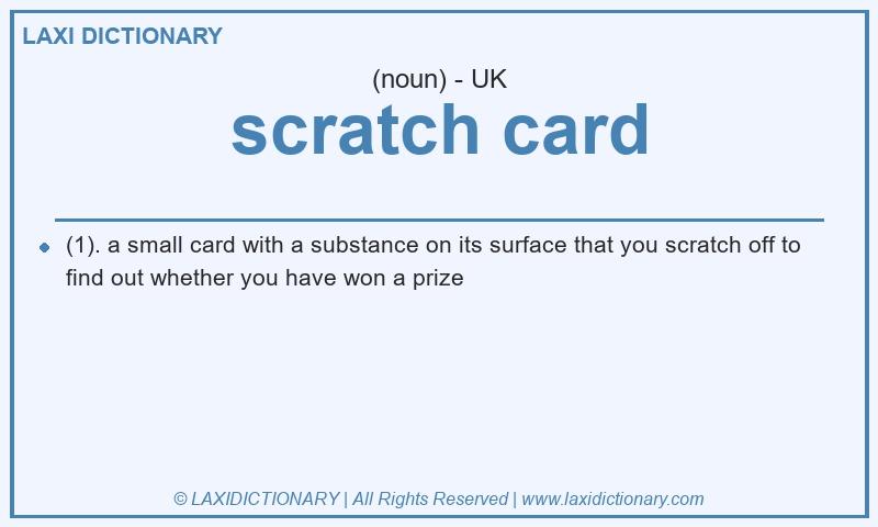 Definition scratch card in British English