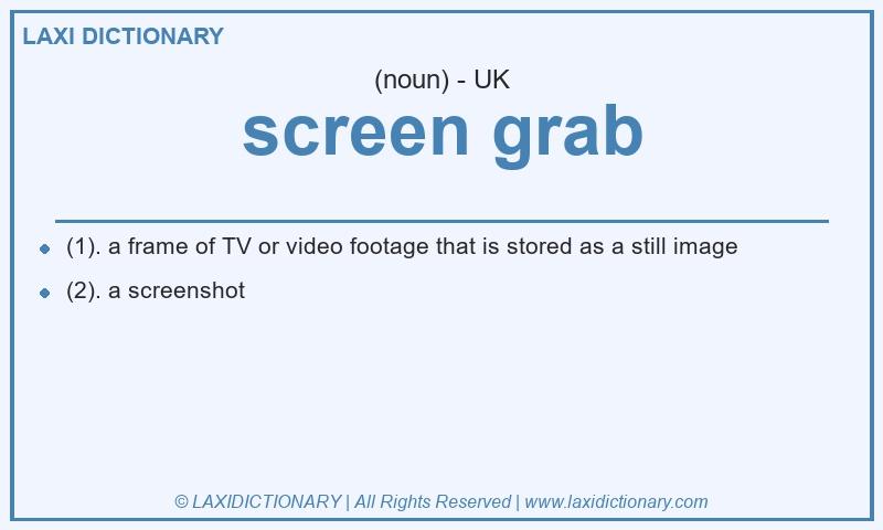Definition screen grab in British English