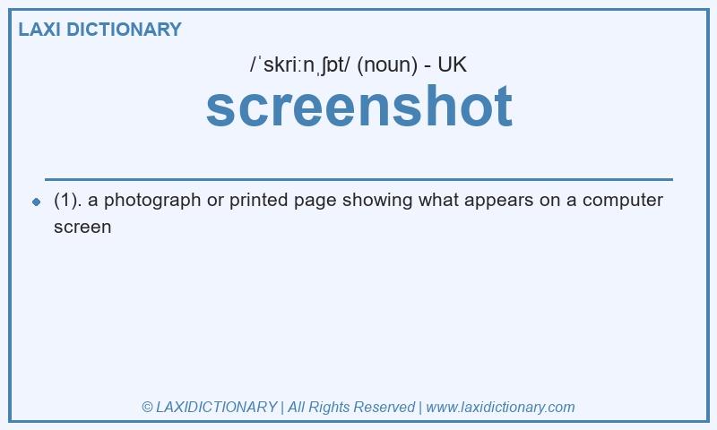 Definition screenshot in British English