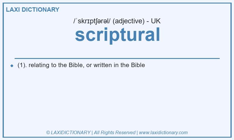 Definition scriptural in British English
