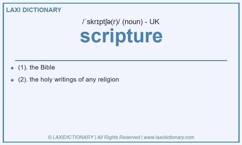 Definition scripture in British English