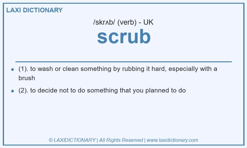 Definition scrub in British English