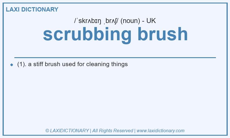 Definition scrubbing brush in British English