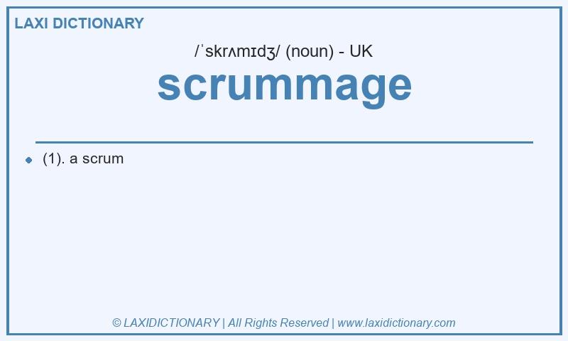 Definition scrummage in British English