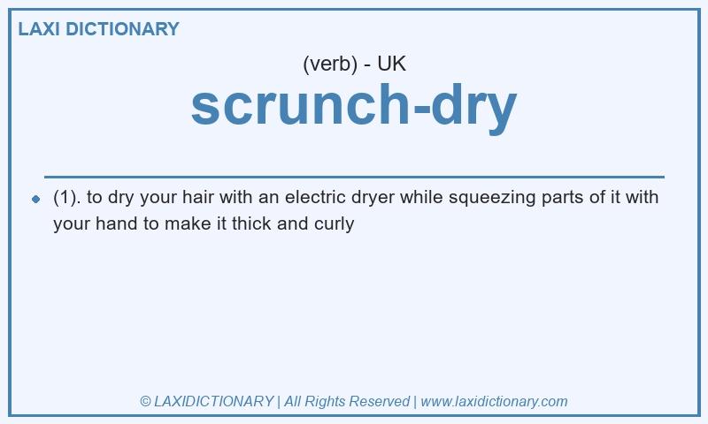 Definition scrunch-dry in British English