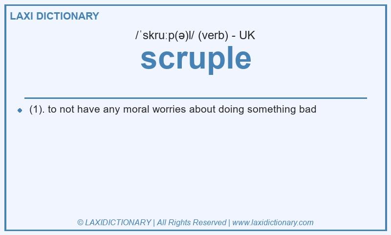 Definition scruple in British English
