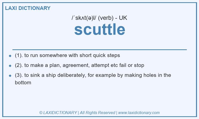 Definition scuttle in British English
