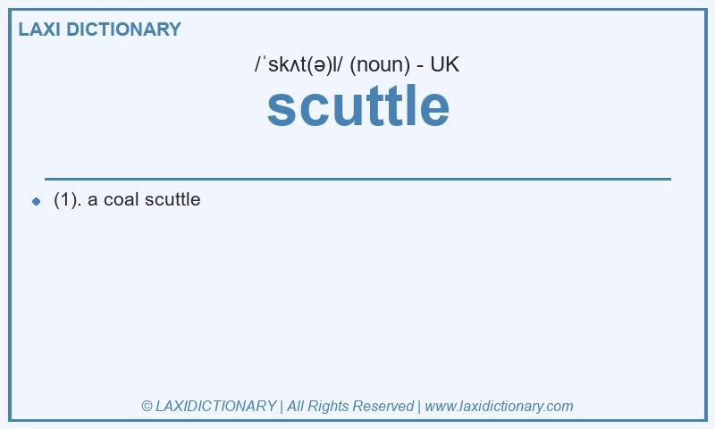 Definition scuttle in British English