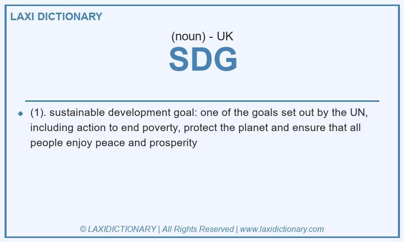 Definition SDG in British English