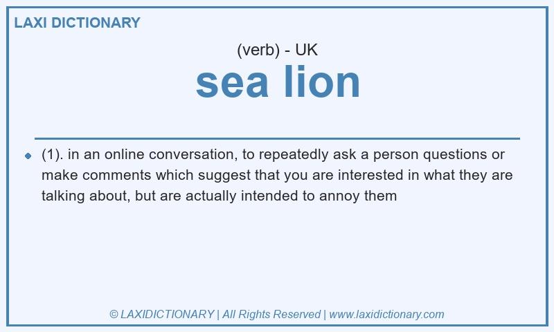 Definition sea lion in British English