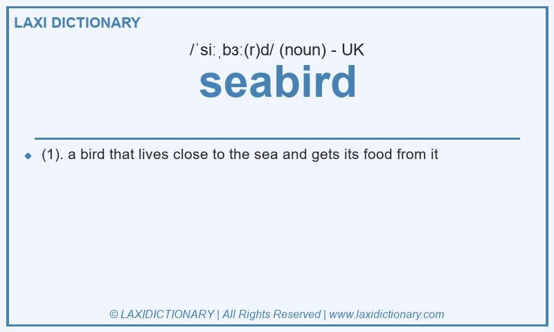 Definition seabird in British English