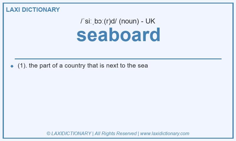 Definition seaboard in British English