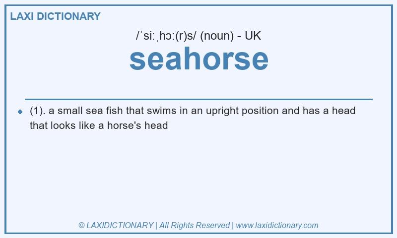 Definition seahorse in British English