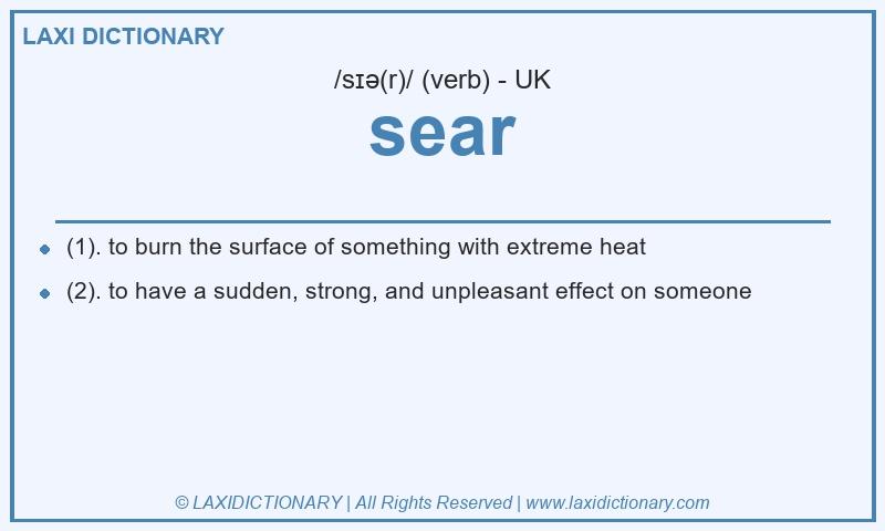 Definition sear in British English