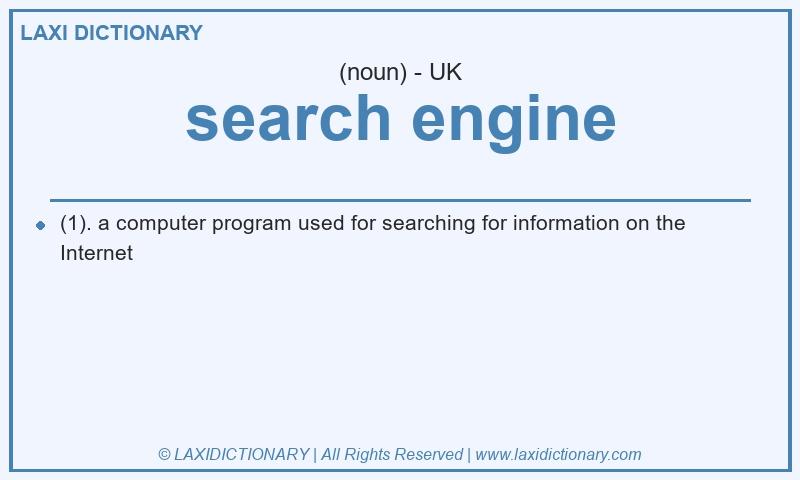 Definition search engine in British English