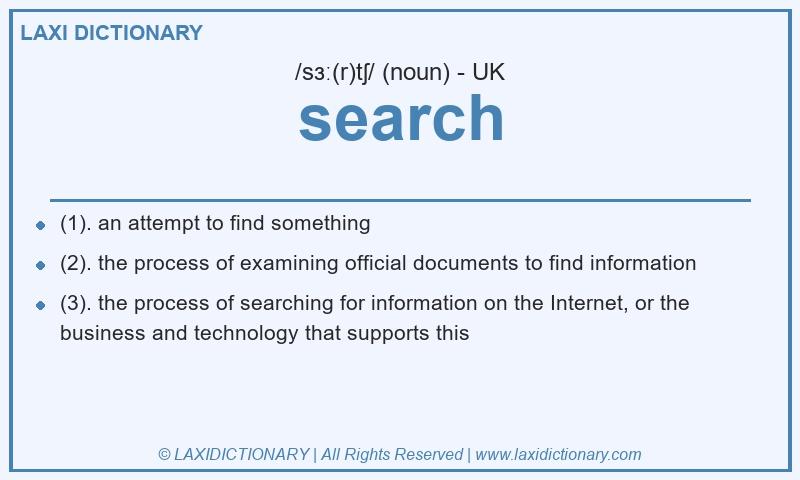 Definition search in British English