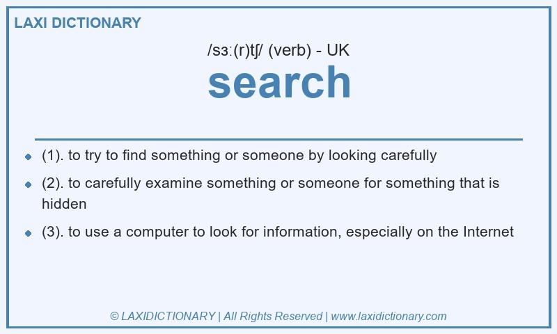 Definition search in British English