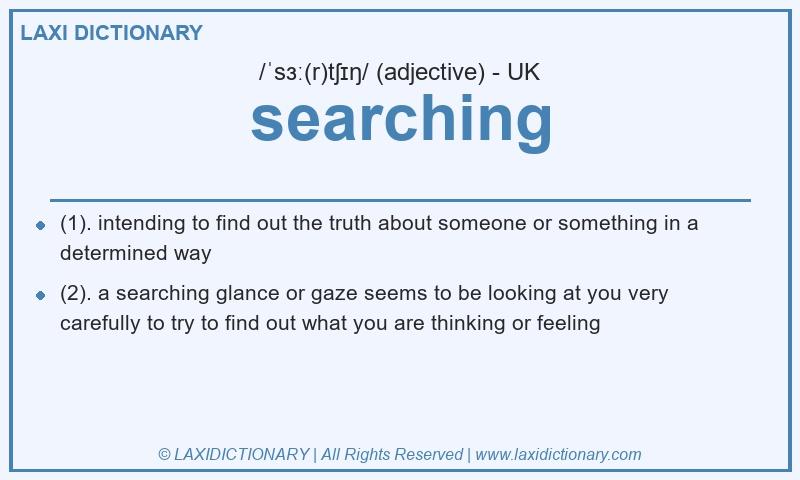 Definition searching in British English