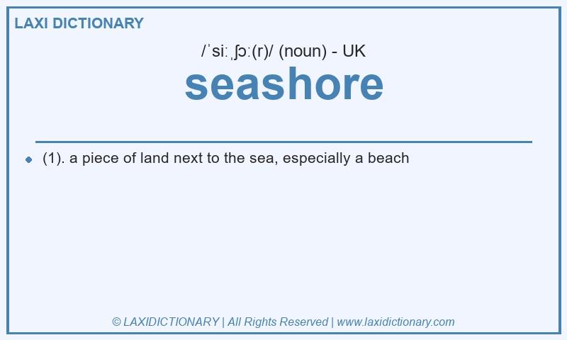 Definition seashore in British English