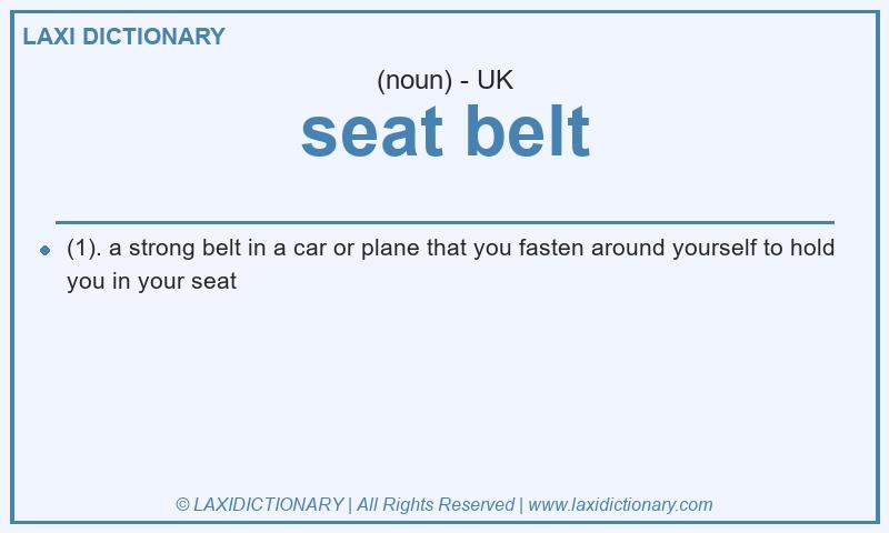 Definition seat belt in British English